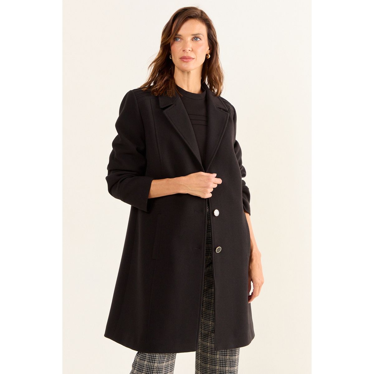 MA GRIFFE - Chaqueton Liso Mujer Negro Magriffe