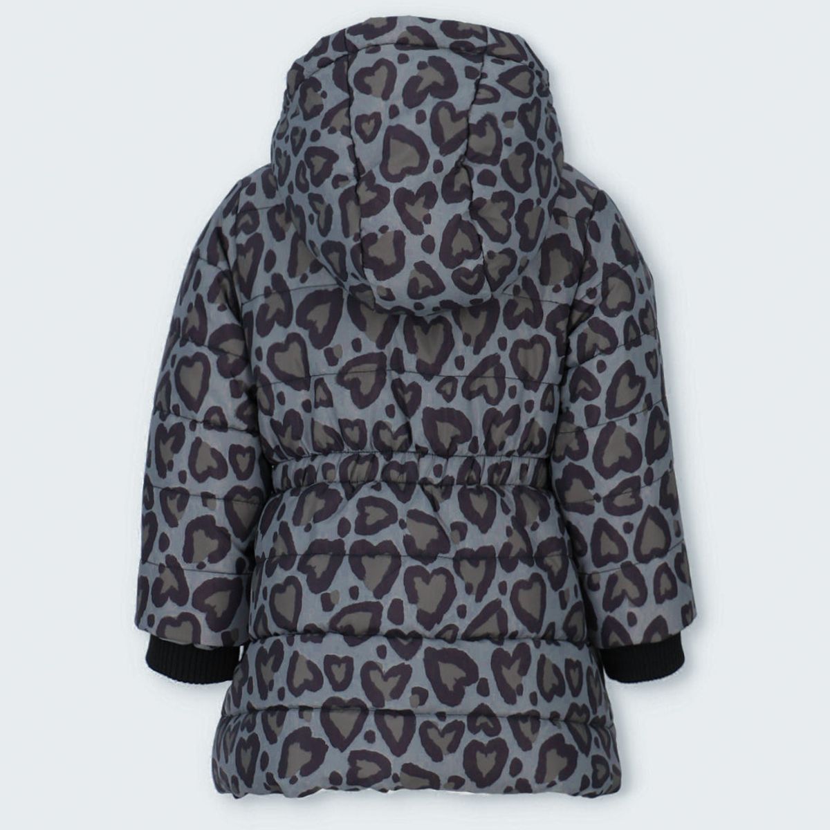 4KIDS - Parka niña corazones negro 4 Kids