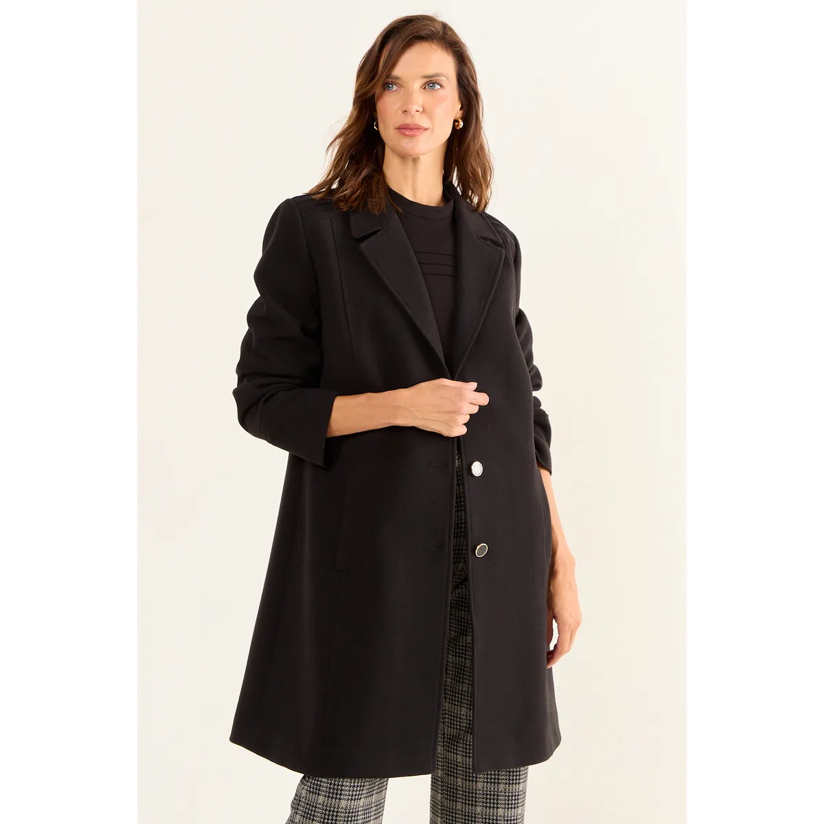 MA GRIFFE - Chaqueton Liso Mujer Negro Magriffe
