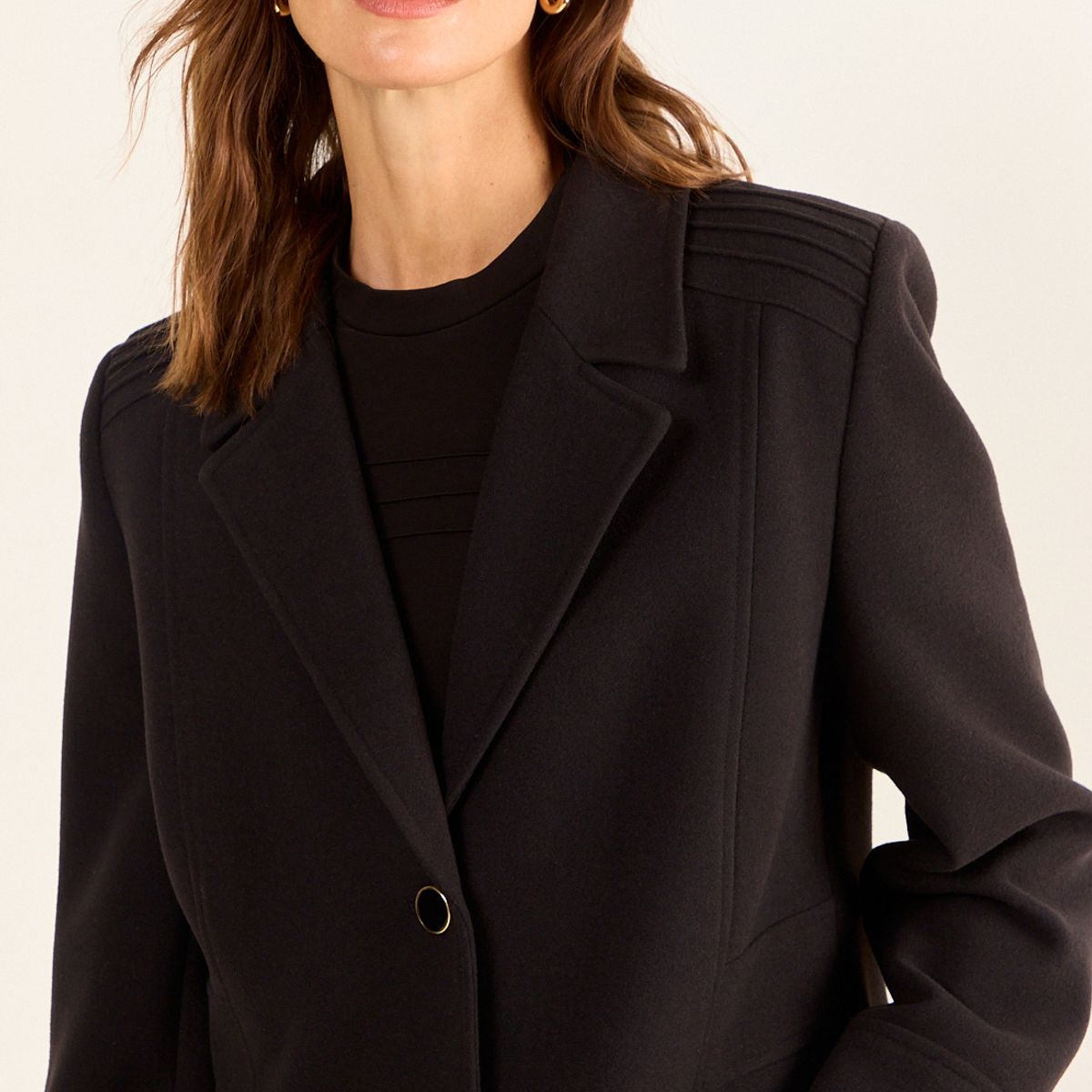 MA GRIFFE - Chaqueton Liso Mujer Negro Magriffe