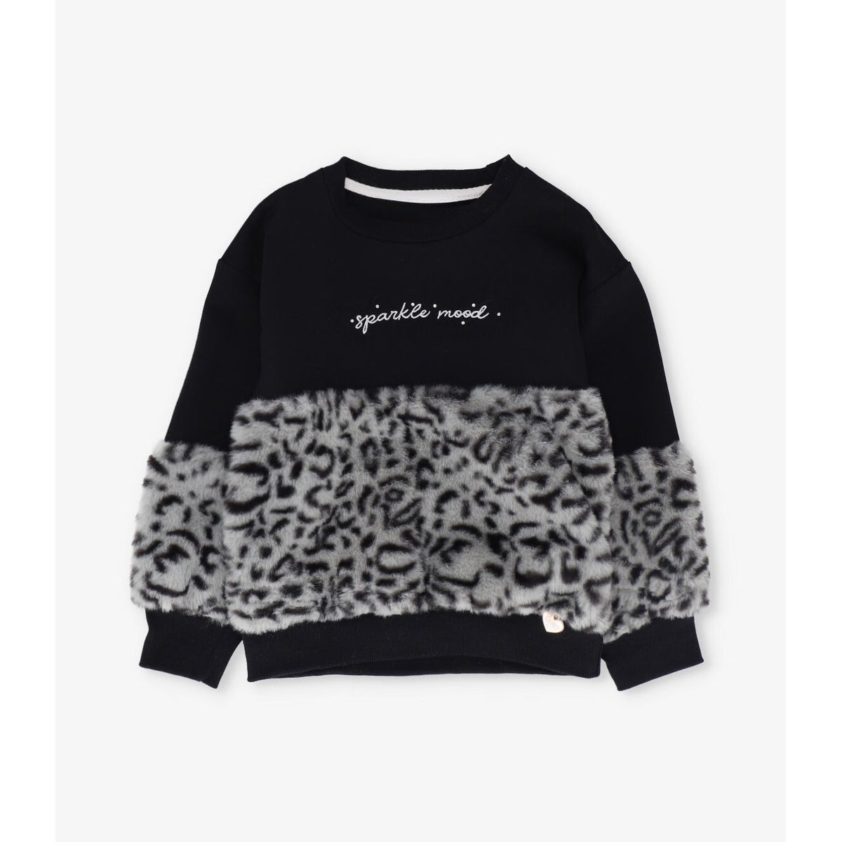 4KIDS - Polerón niña sparkle mood negro 4 Kids