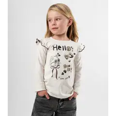 LIMONADA - Polera manga larga niña crudo
