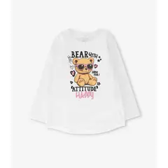 4KIDS - Polera manga larga niña happy crudo 4 Kids