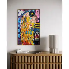DEKAM DISEÑO - Cuadro Porcelana Diamantes Pop Art el Beso 90x60 Cms