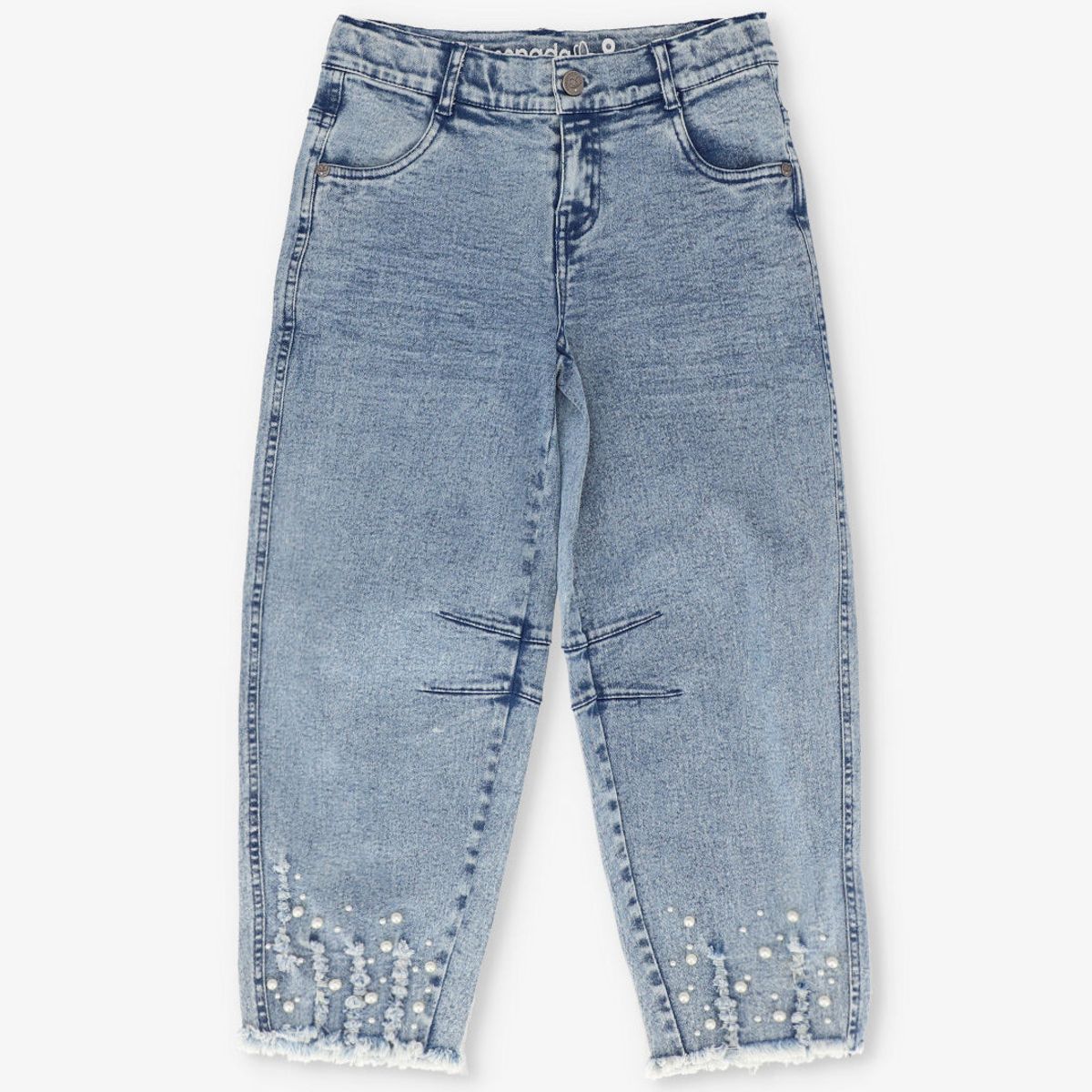 LIMONADA - Jeans niña balloon con brillos denim azul Limonada