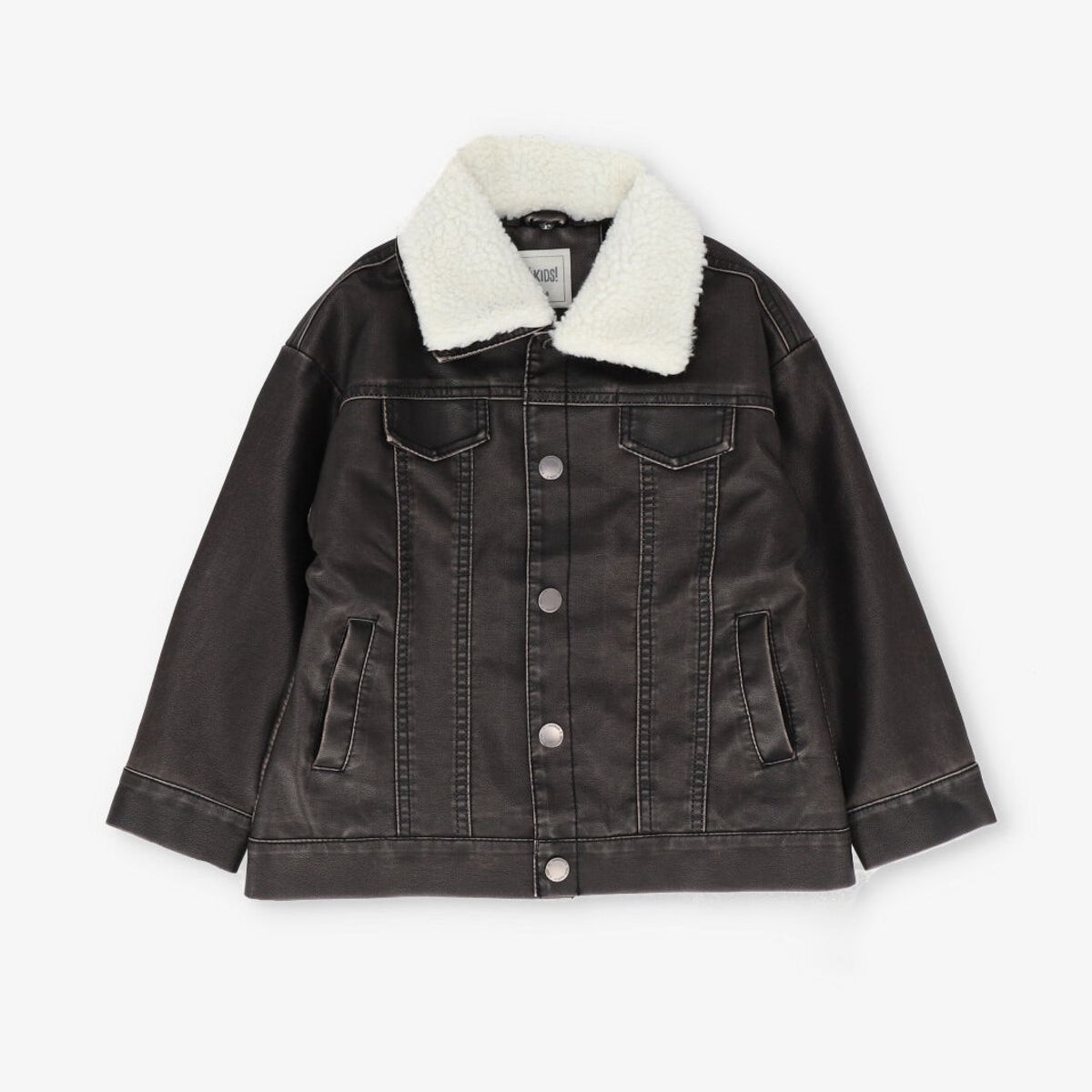 4KIDS - Chaqueta niño simil cuero negro 4 Kids