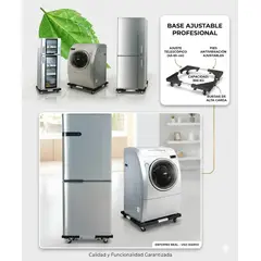 GENERICO - Base Ajustable Multiuso Ruedas Cocina Lavadora Refrigerador