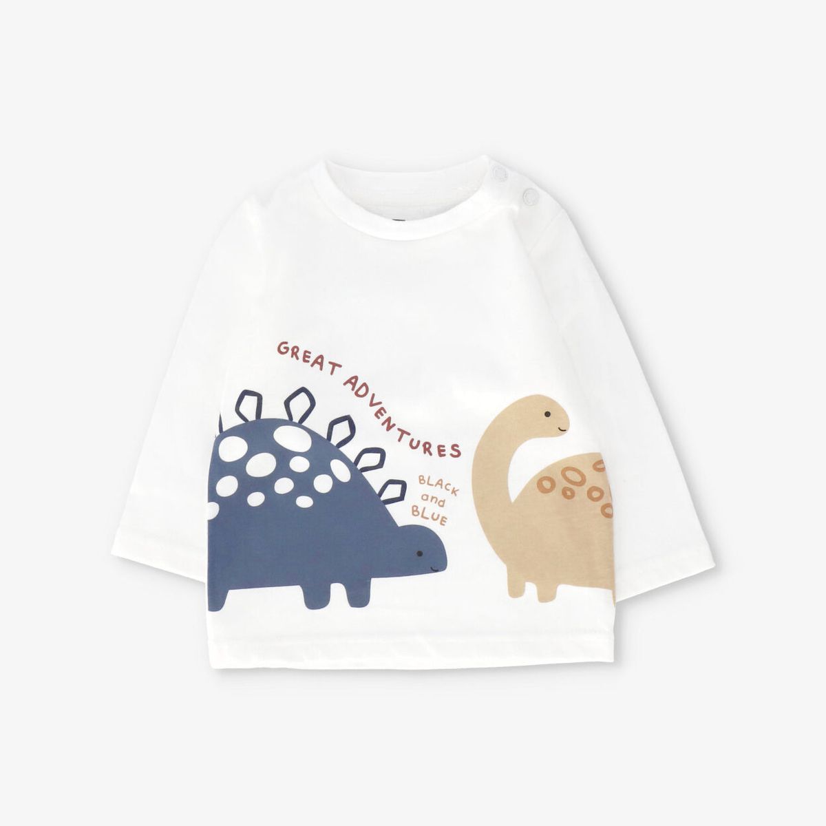 BLACK AND BLUE - Polera manga larga bebé adventures crudo Black and blue