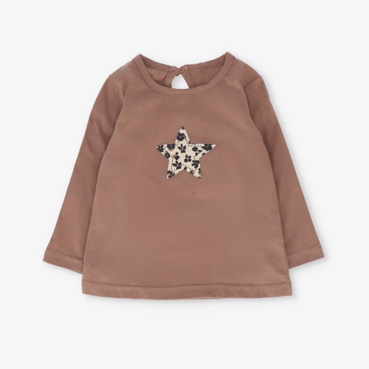 LIMONADA - Polera manga larga bebé con estrella camel Limonada