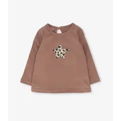 LIMONADA - Polera manga larga bebé con estrella camel