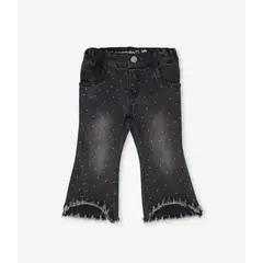 LIMONADA - Jeans bebé con flores denim gris
