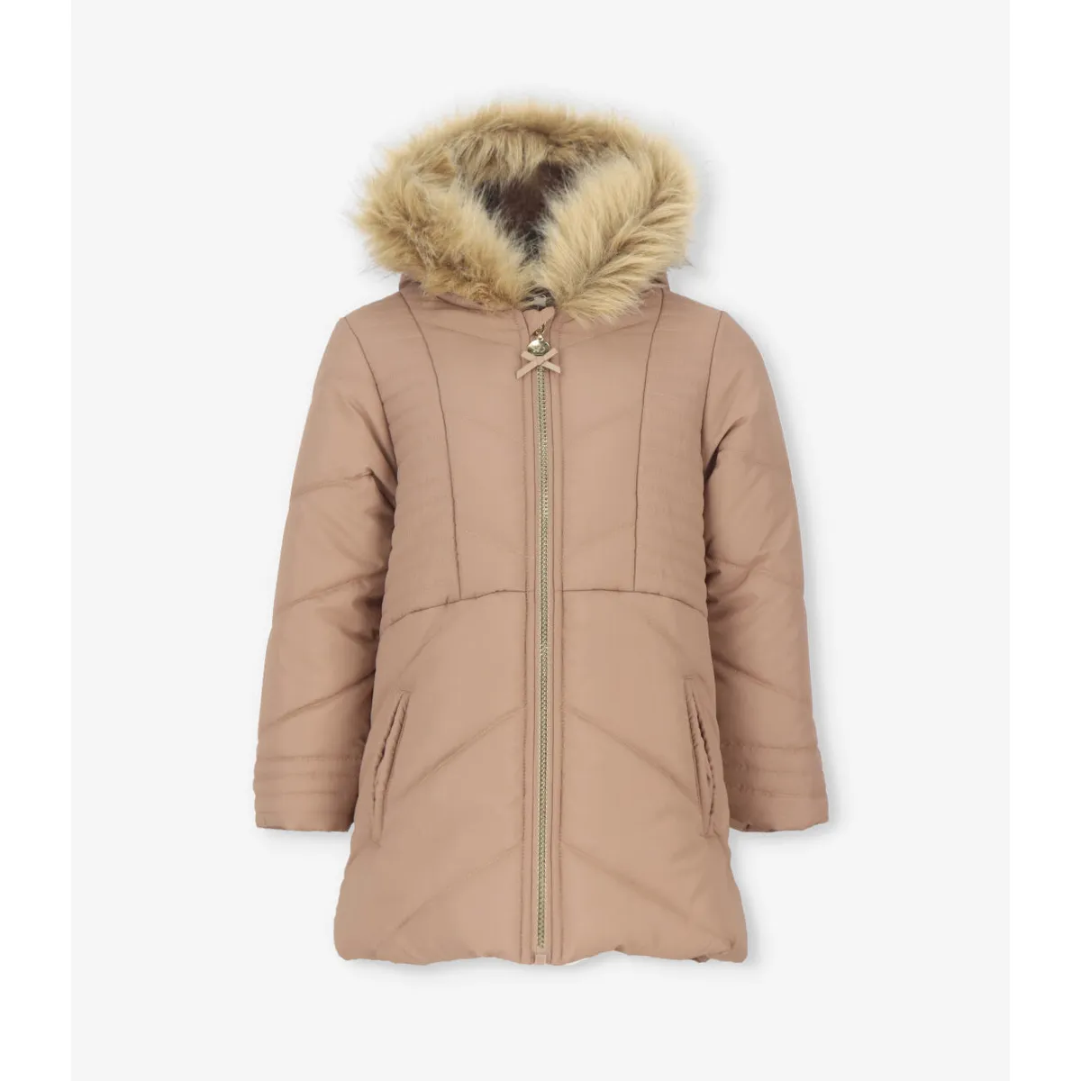 LIMONADA - Parka niña engomada camel Limonada