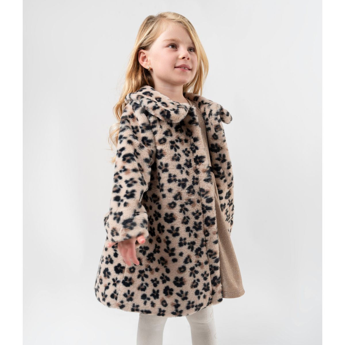 LIMONADA - Vestido niña diseño animal print beige Limonada