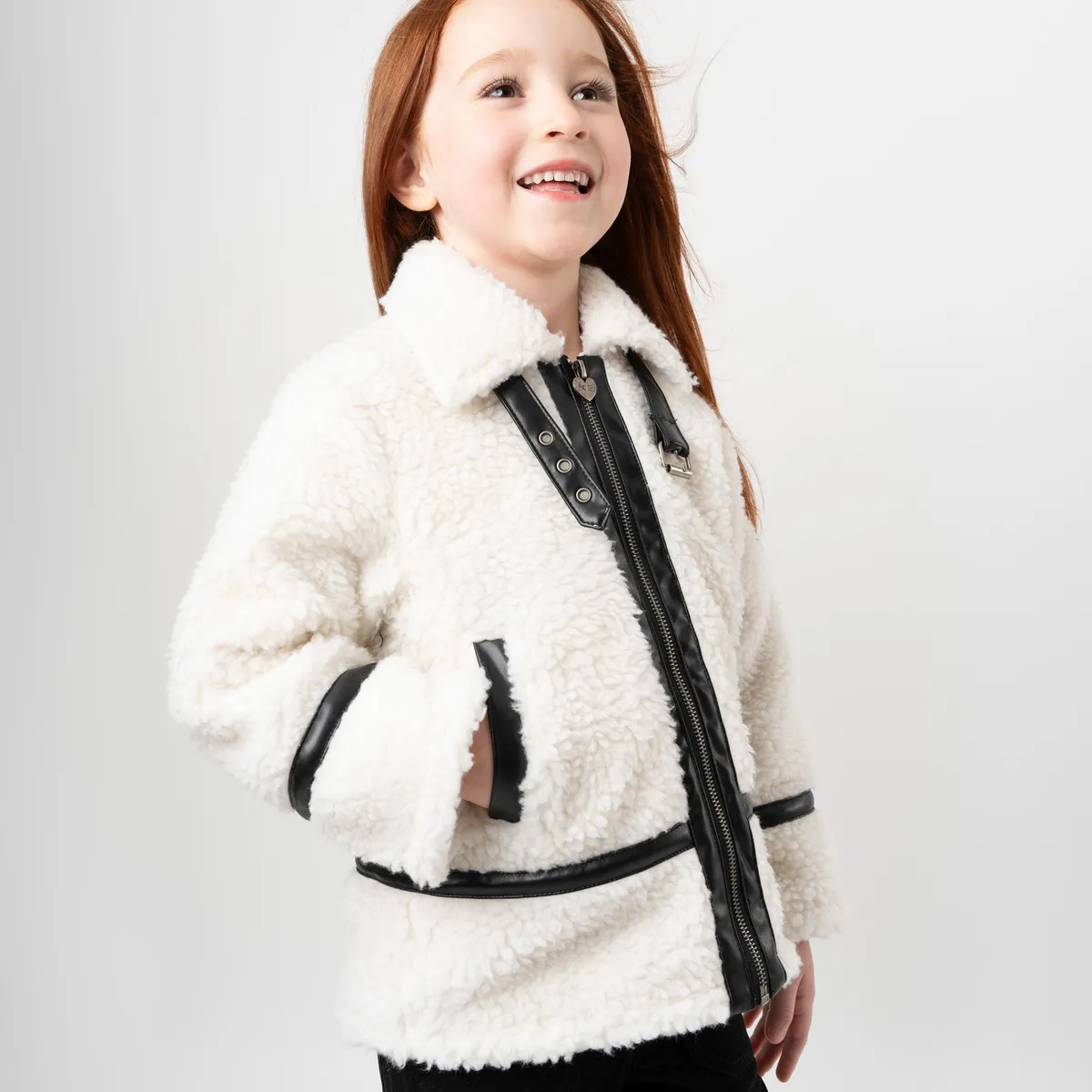 4KIDS - Chaqueta niña aviadora crudo 4 Kids