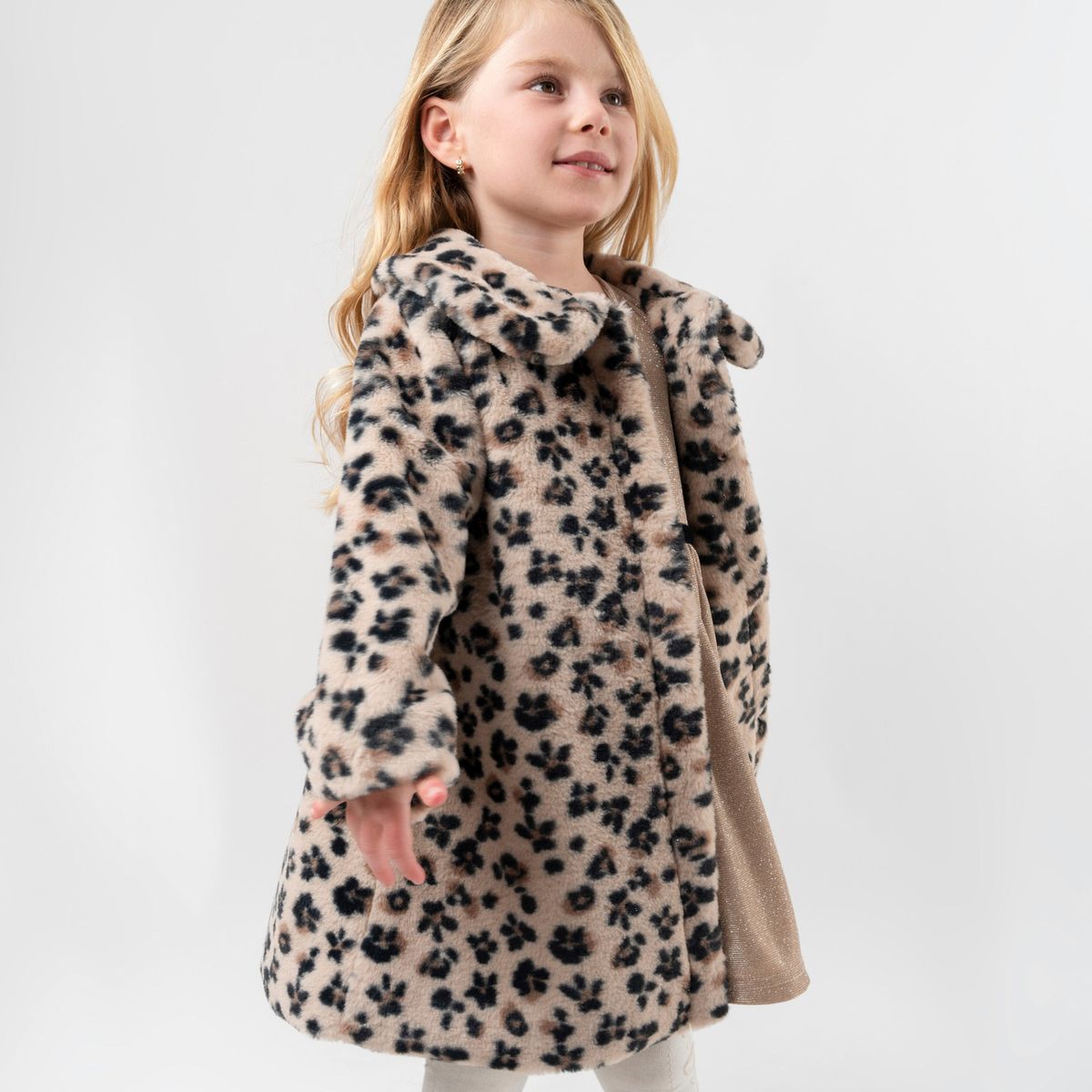 LIMONADA - Vestido niña diseño animal print beige Limonada