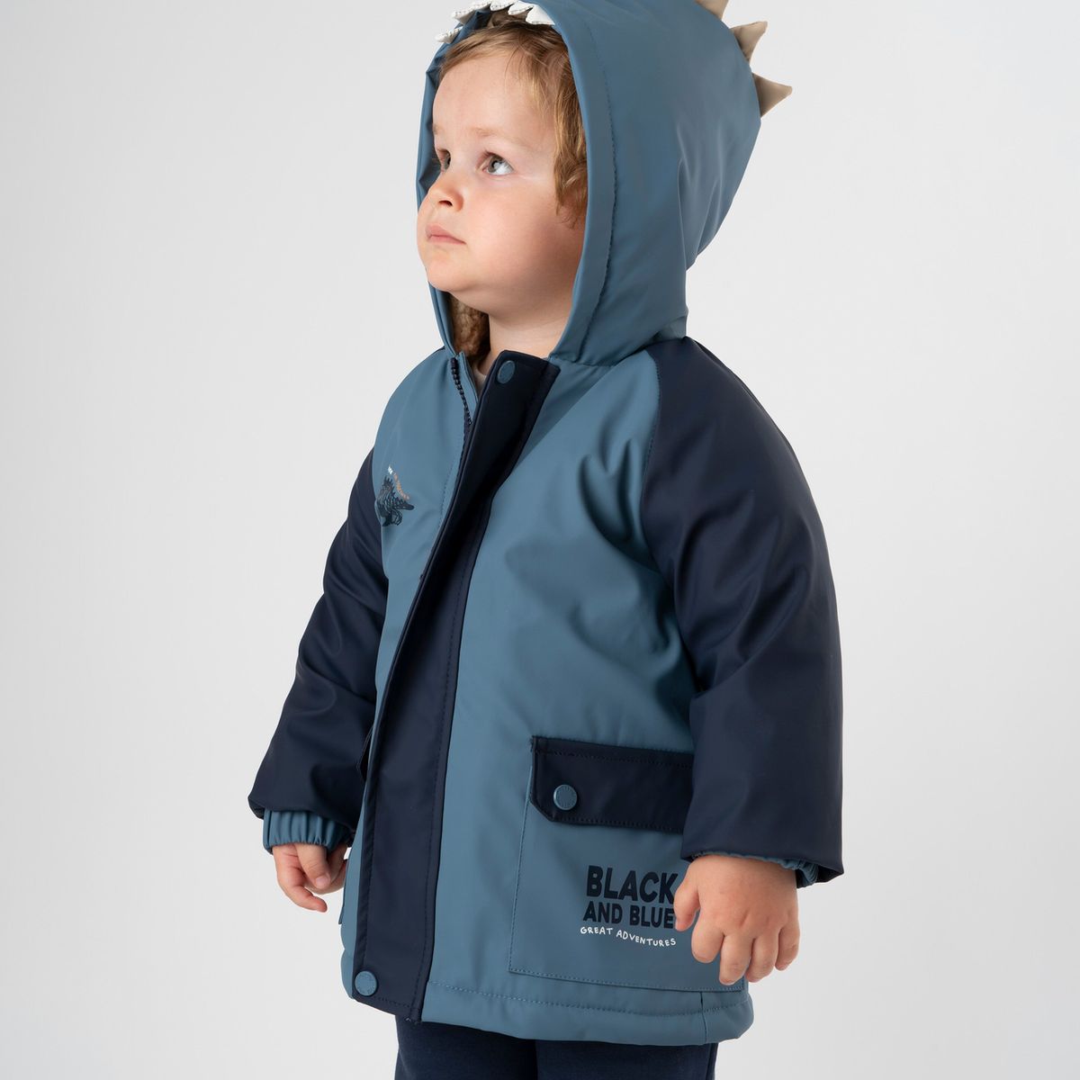 BLACK AND BLUE - Chaqueta bebé engomada azul marino Black and blue