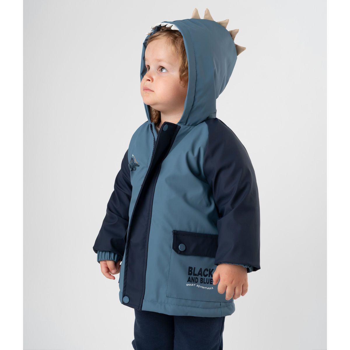 BLACK AND BLUE - Chaqueta bebé engomada azul marino Black and blue