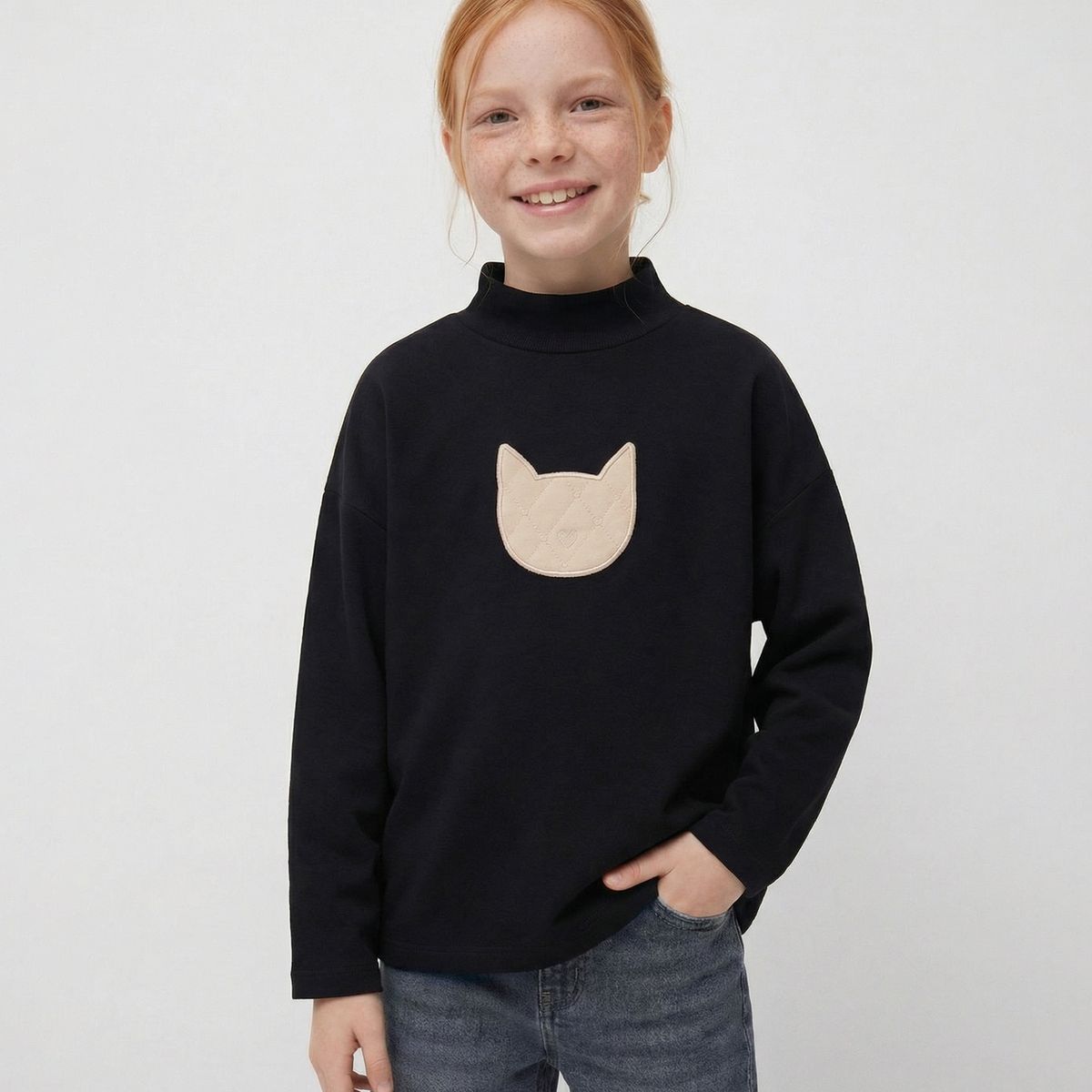LIMONADA - Polera manga larga niña negro Limonada