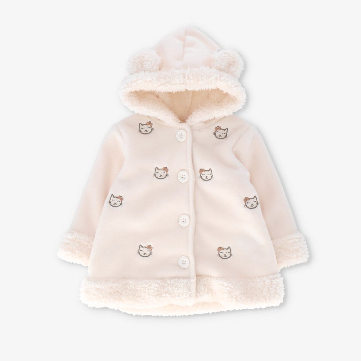 LIMONADA - Chaqueta recién nacida con gatos crudo Limonada