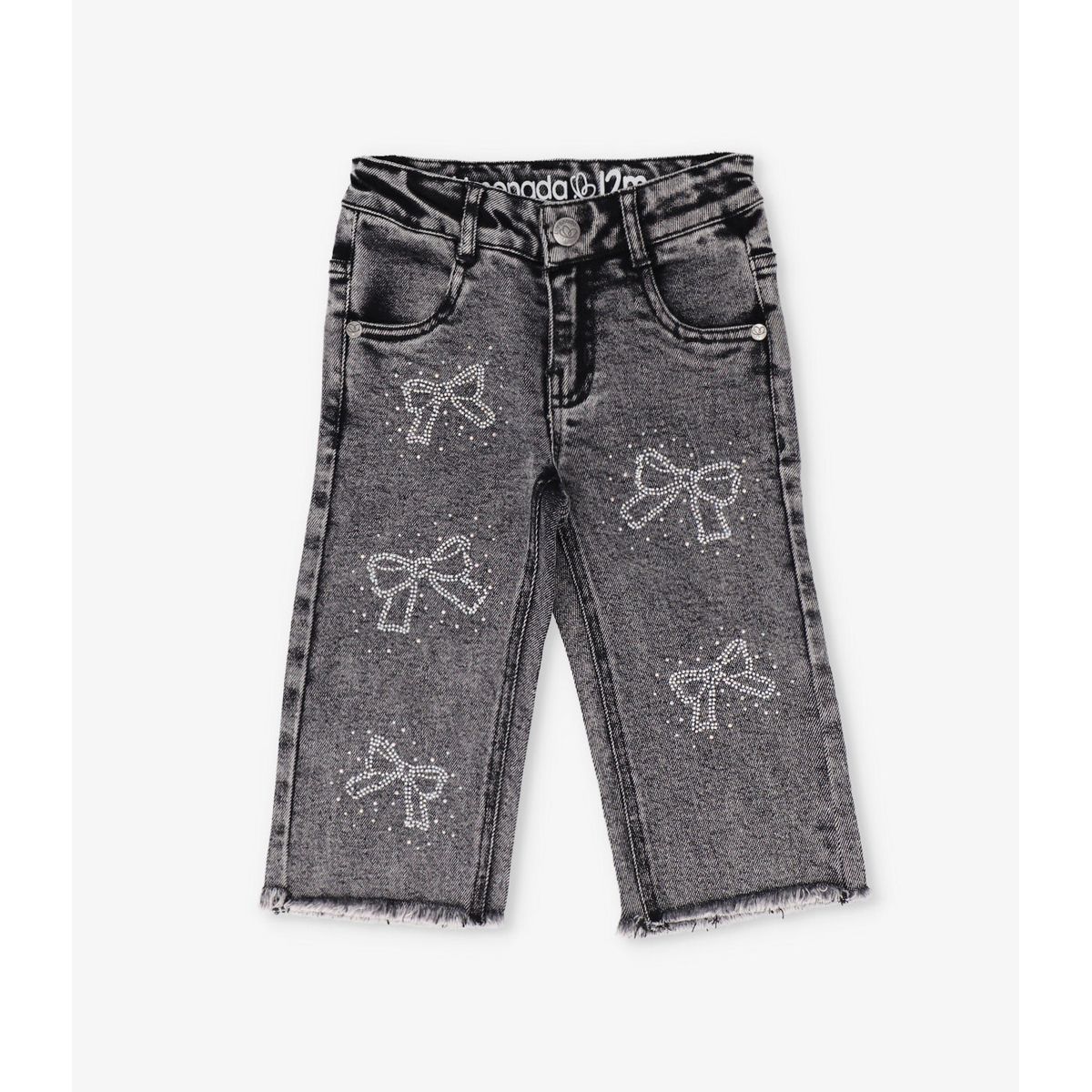 LIMONADA - Jeans bebé con lazos negro Limonada