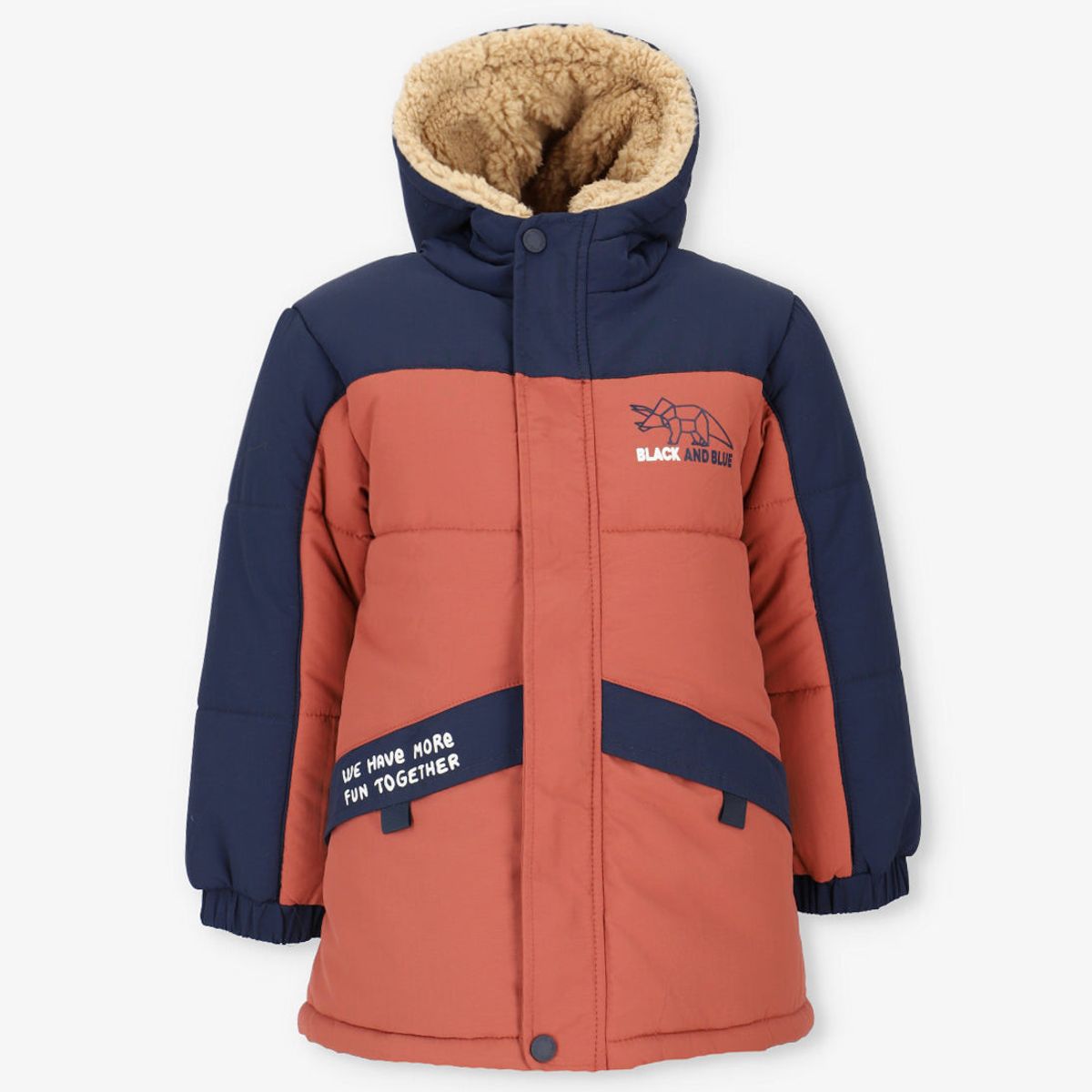 BLACK AND BLUE - Parka niño repelente al agua azul marino Black and blue