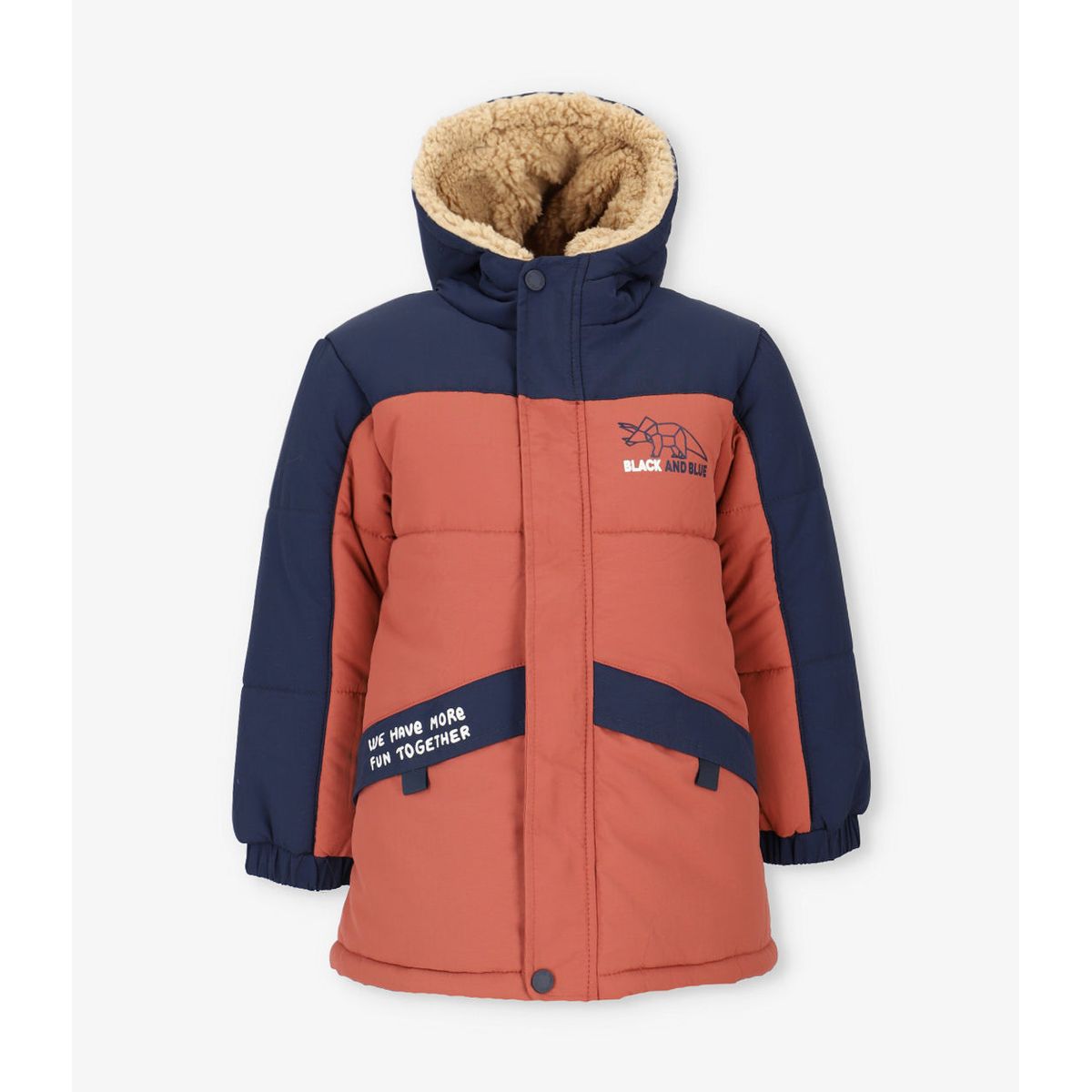BLACK AND BLUE - Parka niño repelente al agua azul marino Black and blue