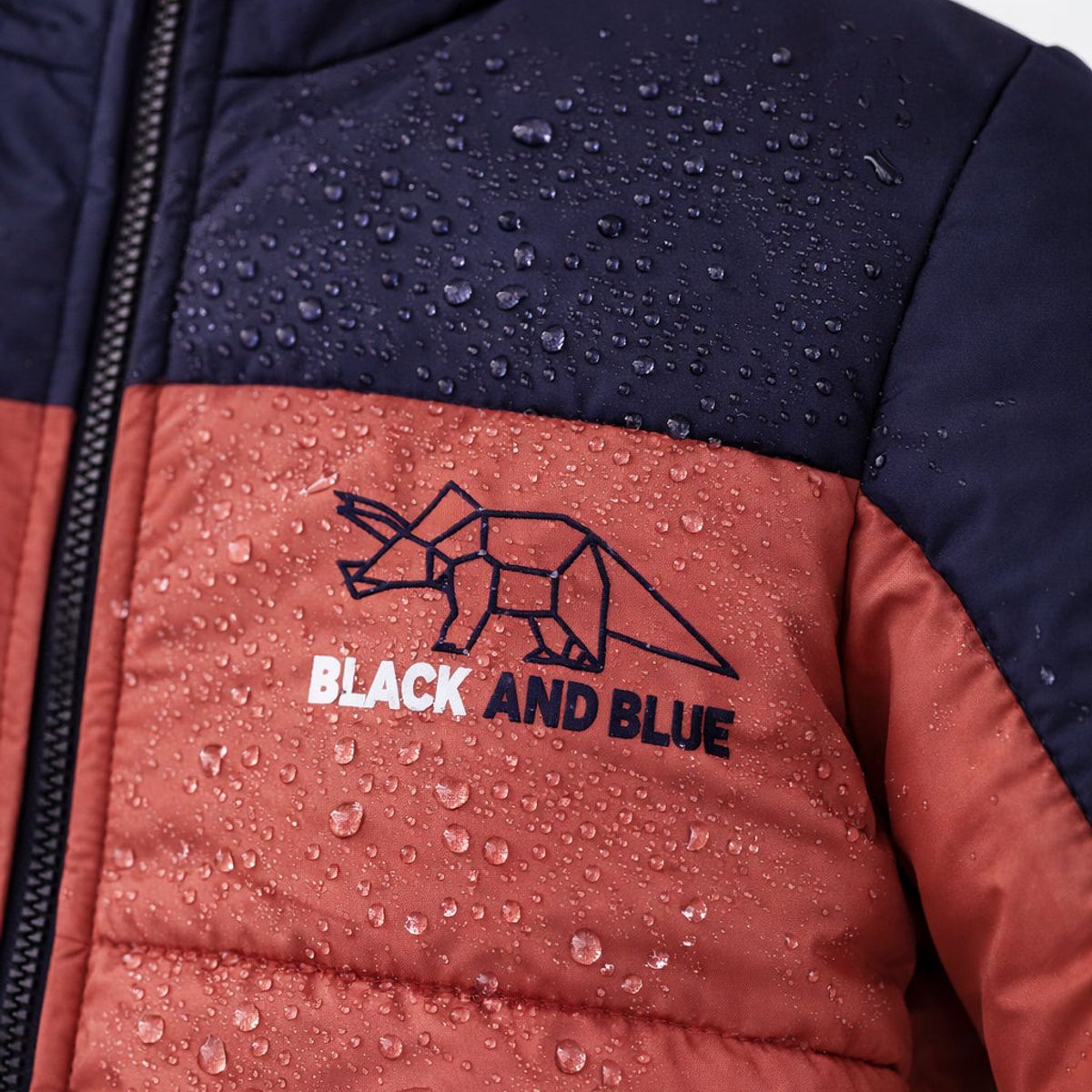 BLACK AND BLUE - Parka niño repelente al agua azul marino Black and blue