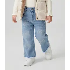LIMONADA - Jeans bebé con lazos denim azul