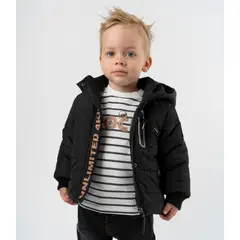 4KIDS - Parka bebé repelente al agua negro 4 Kids