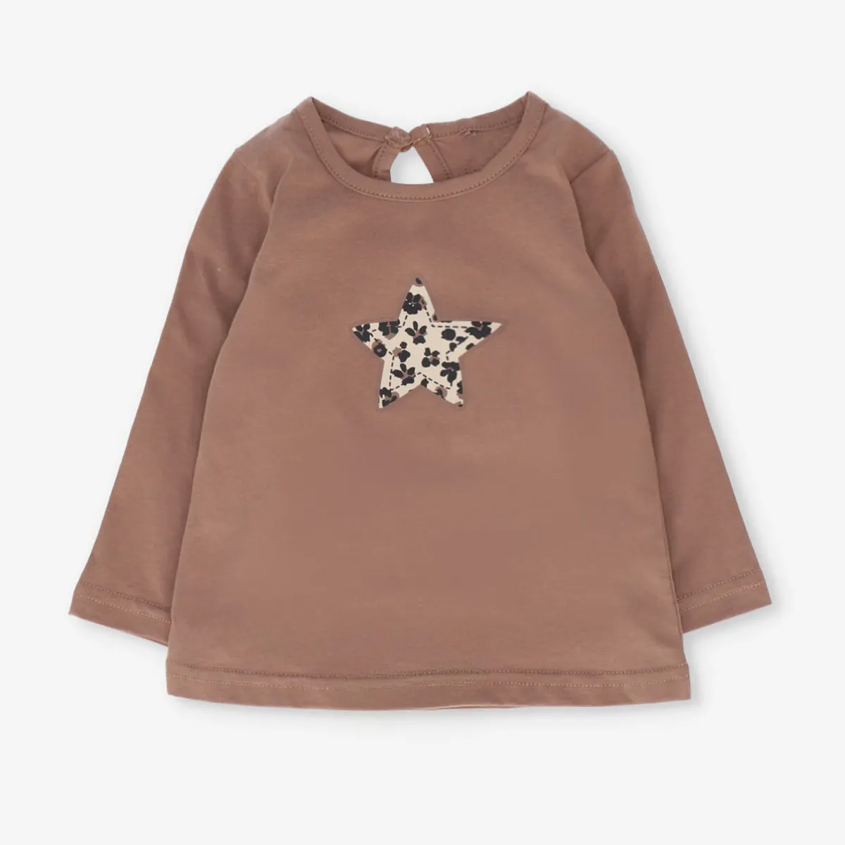 LIMONADA - Polera manga larga niña con estrella camel Limonada