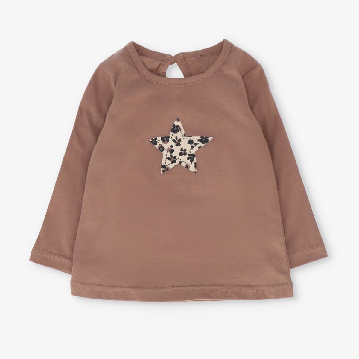 LIMONADA - Polera manga larga niña con estrella camel Limonada
