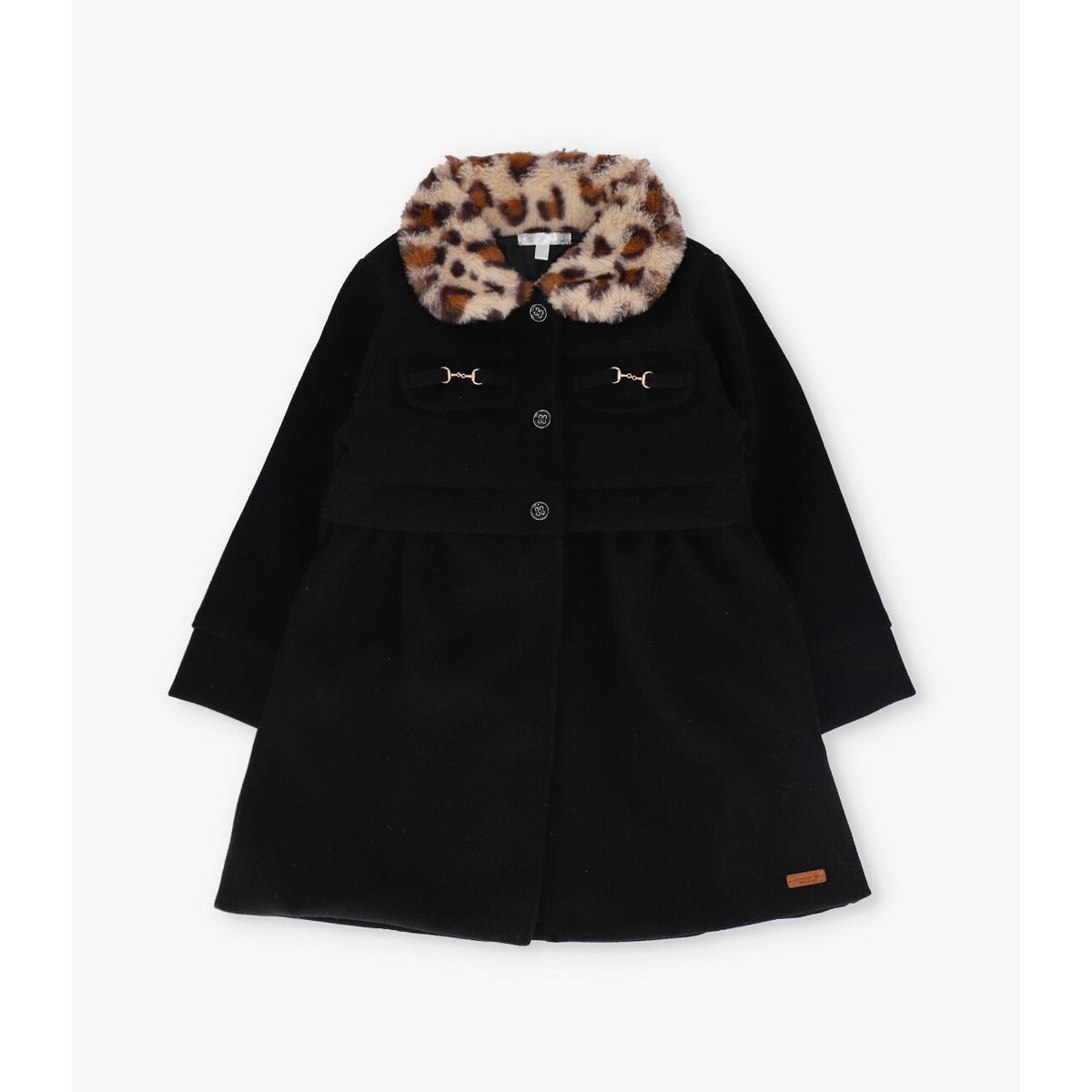LIMONADA - Abrigo niña animal print negro Limonada