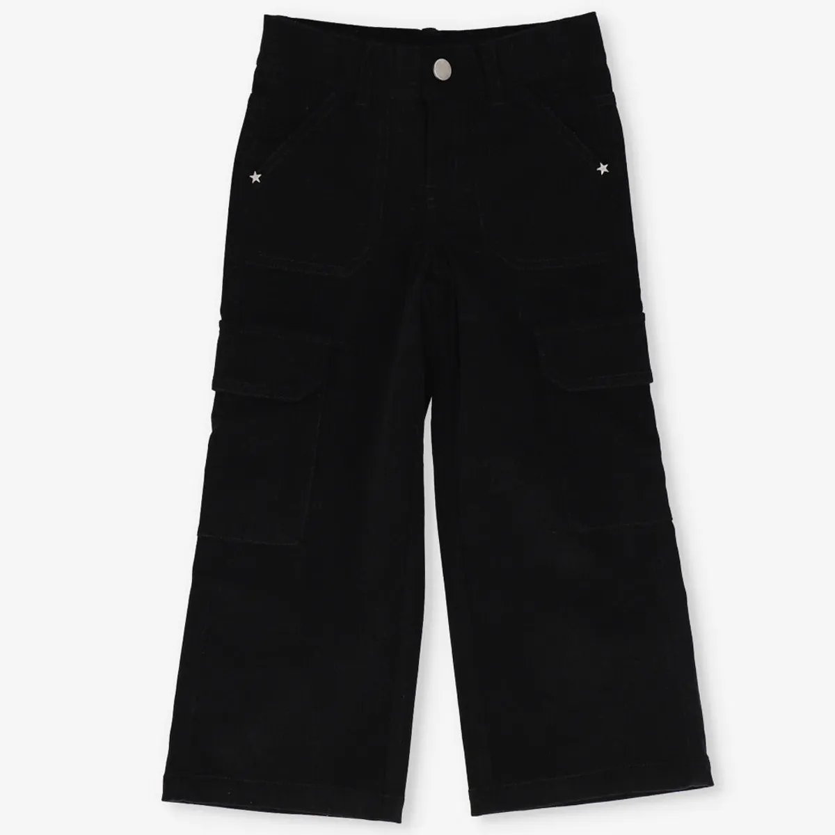 4KIDS - Pantalón niña cargo negro 4 Kids
