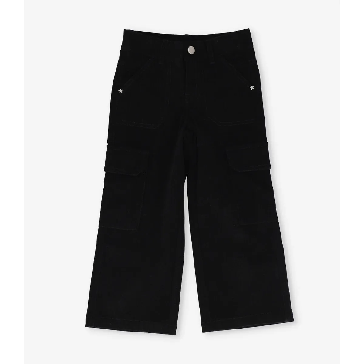 4KIDS - Pantalón niña cargo negro 4 Kids