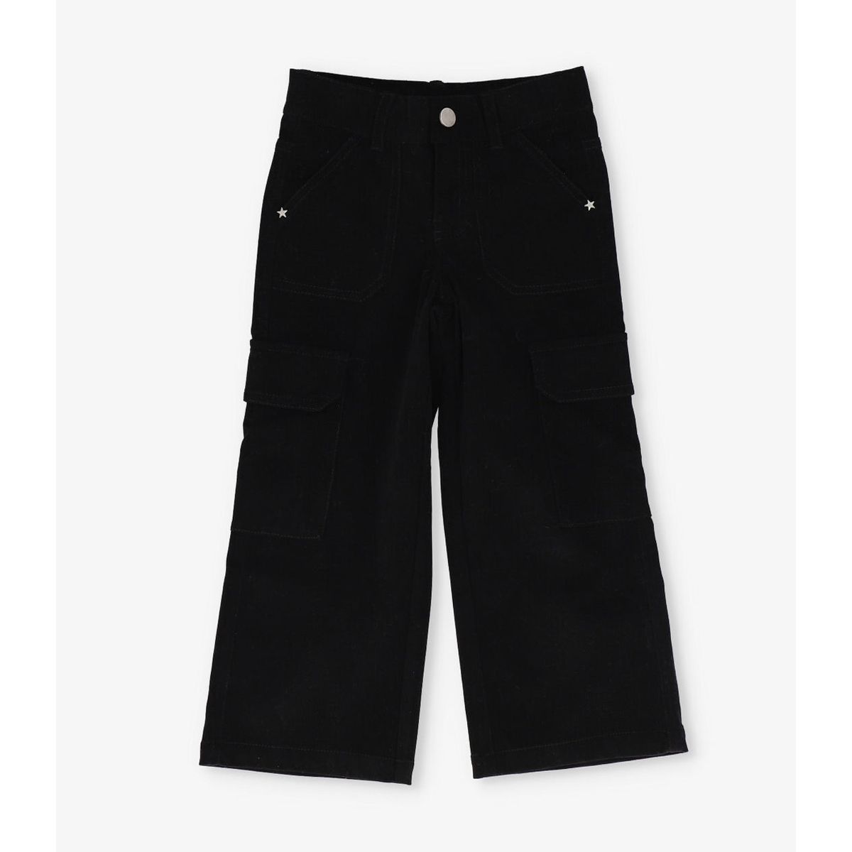 4KIDS - Pantalón niña cargo negro 4 Kids
