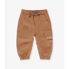BLACK AND BLUE - Pantalón bebé jogger camel