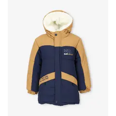 BLACK AND BLUE - Parka niño repelente al agua camel