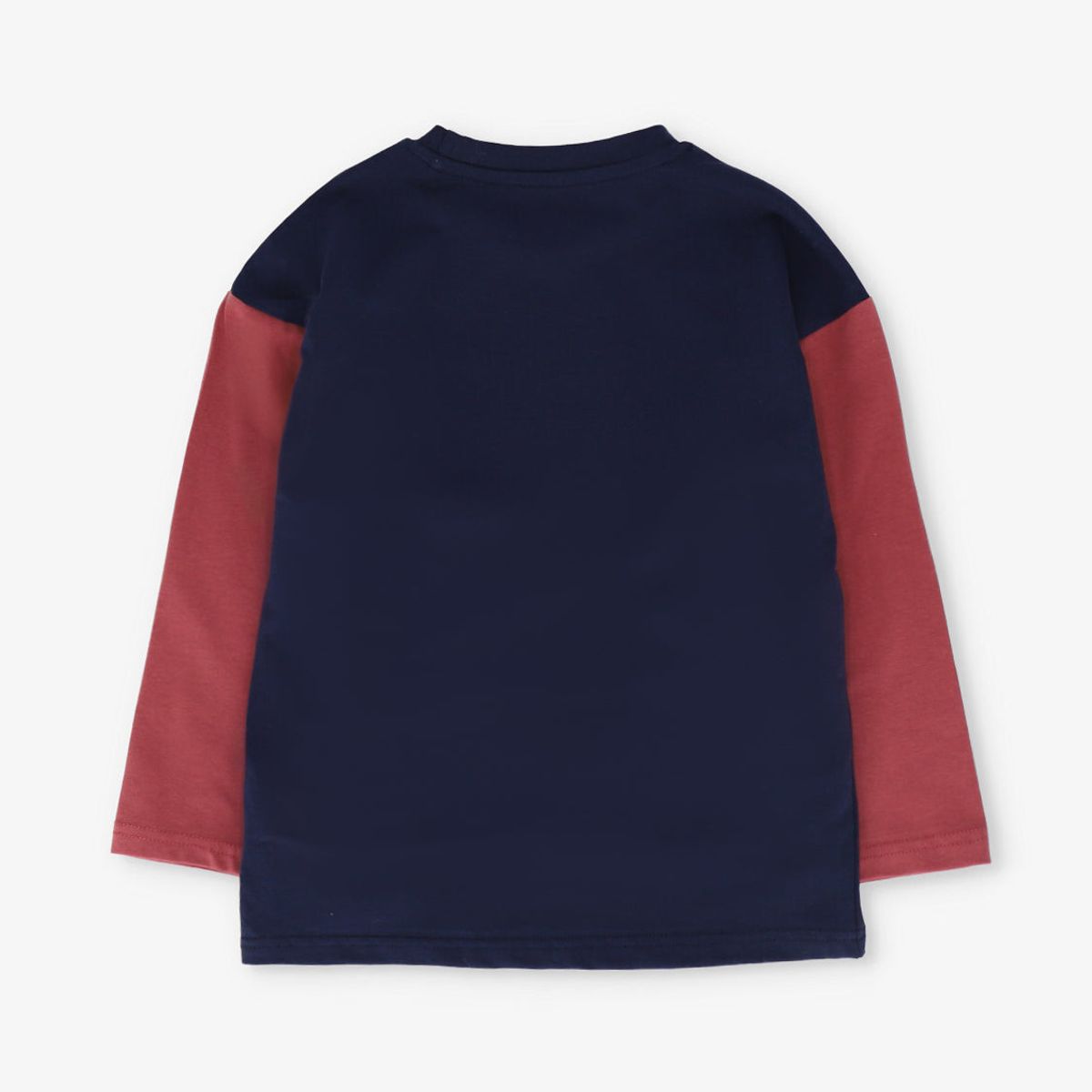 BLACK AND BLUE - Polera manga larga niño dream big terracota Black and blue