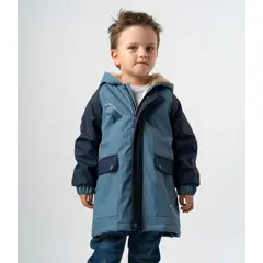 BLACK AND BLUE - Chaqueta niño engomada azul marino