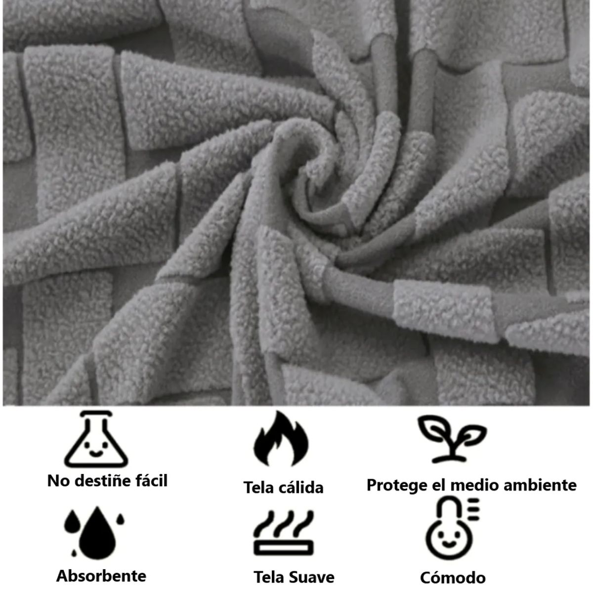 COMPRAPO - Pack X 6 Fundas Cubre Silla Protectora Geometrica Gris