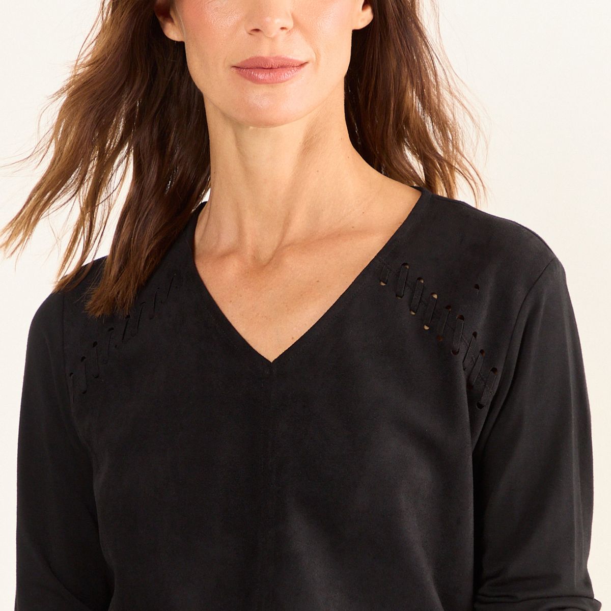 MA GRIFFE - Polera Lisa Mujer Negro Magriffe