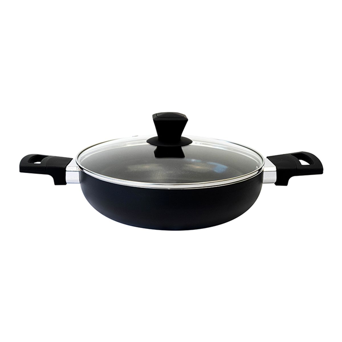DORAL - ARROCERA LOMBARDI CON TAPA DE VIDRIO 24 CM NEGRO DORAL
