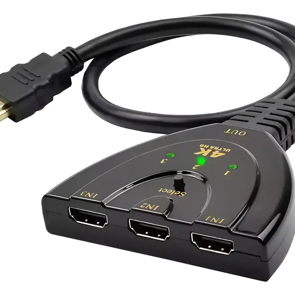 GENERICO - Switch Hdmi 3x1 Splitter Selector 1x3 Hd Multimedia 1080p
