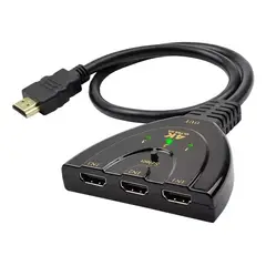 GENERICO - Switch Hdmi 3x1 Splitter Selector 1x3 Hd Multimedia 1080p