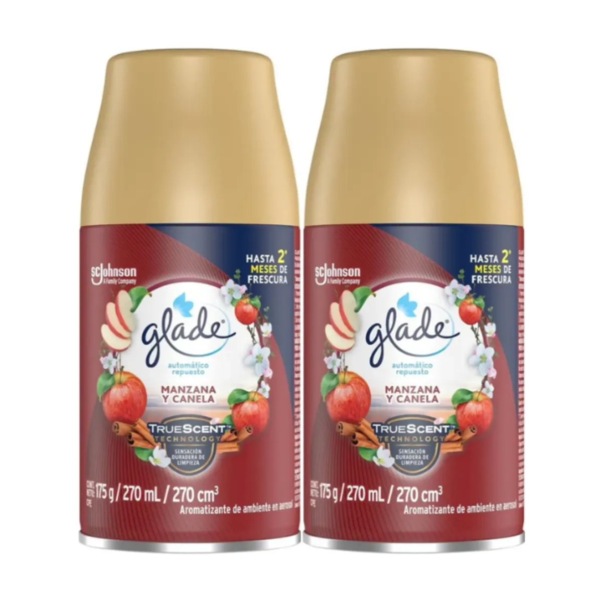 GLADE - Pack Repuesto Desodorante Automático Glade Manzana & Canela 270 ml