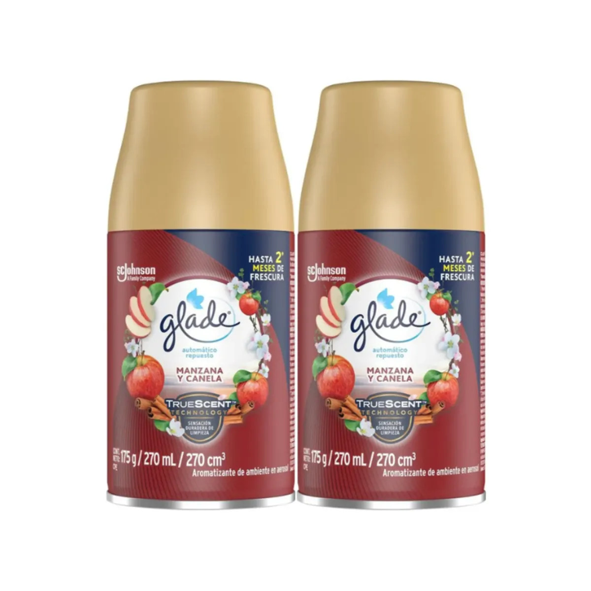 GLADE - Pack Repuesto Desodorante Automático Glade Manzana & Canela 270 ml