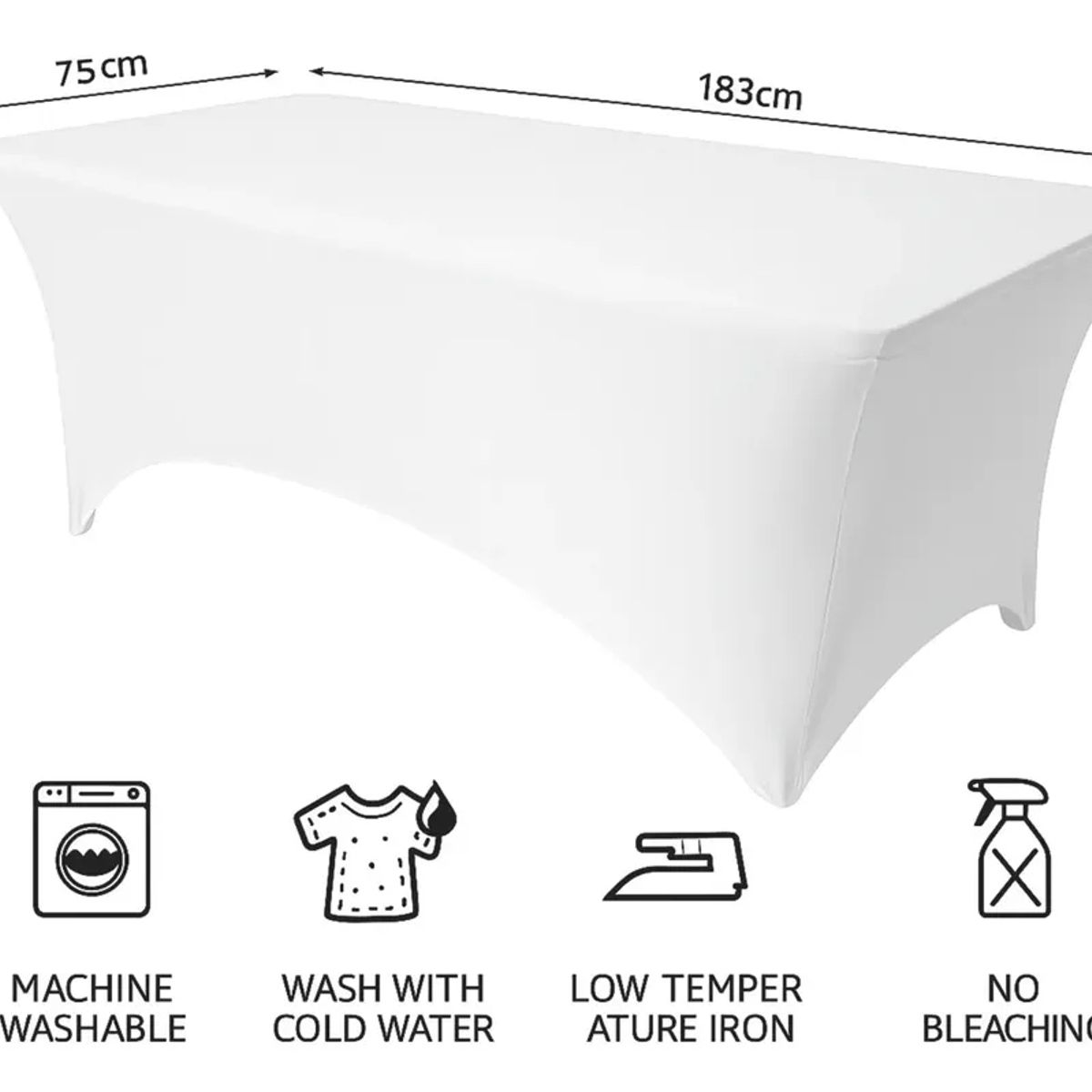 GENERICO - Mantel Forro En Spandex Para Mesa Plegable 183x75x75