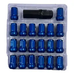GENERICO - Tuercas De Seguridad Antirrobo Para Ruedas De Auto 12mmx1.25 Azul