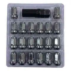 GENERICO - Tuercas De Seguridad Antirrobo Para Ruedas De Auto 12mmx1.25 Plateado