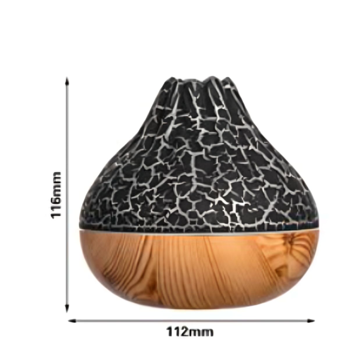 GENERICO - Humidificador de volcán pequeño con diseño de veta